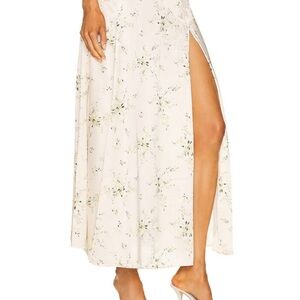 LoveShackFancy Ziggy Maxi Skirt in Canary Yellow